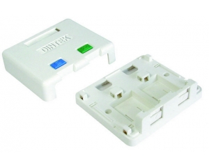 Ổ mạng nổi 2 port Dintek - Surface mount box (1301-02013)