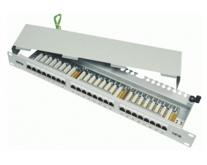 Patch panel 24-port Dinktek CAT.6 19 inch, Fully Shielded (1402-04033