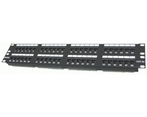 Patch panel 48 port Dintek, CAT.5e, 19 inch (1402-03020)
