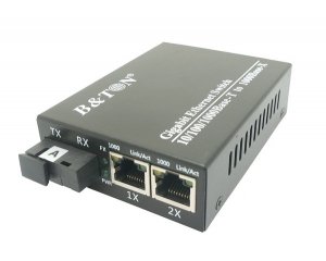 Chuyển đổi Quang-Điện Media Converter Unmanaged Fiber Switch BTON BT-912GS-20