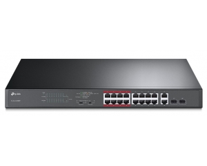 16-Port 10/100Mbps + 2-Port Gigabit Unmanaged PoE Switch TP-LINK TL-SL1218MP