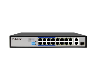 16-Port 10/100 PoE Switch D-Link DES-F1018P-E