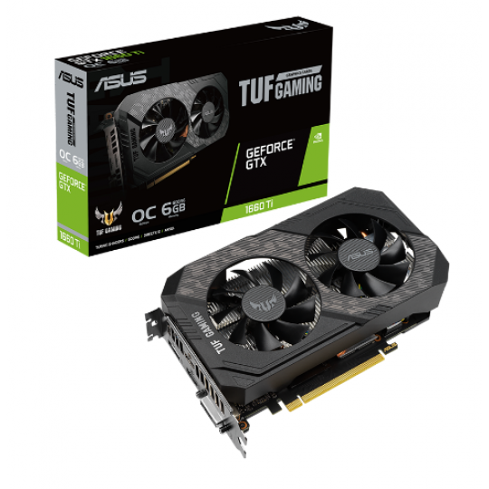 Card màn hình ASUS TUF Gaming GeForce GTX 1660 Ti EVO OC Edition 6GB GDDR6 6GB GDDR6 TUF-GTX1660TI-O6G-EVO