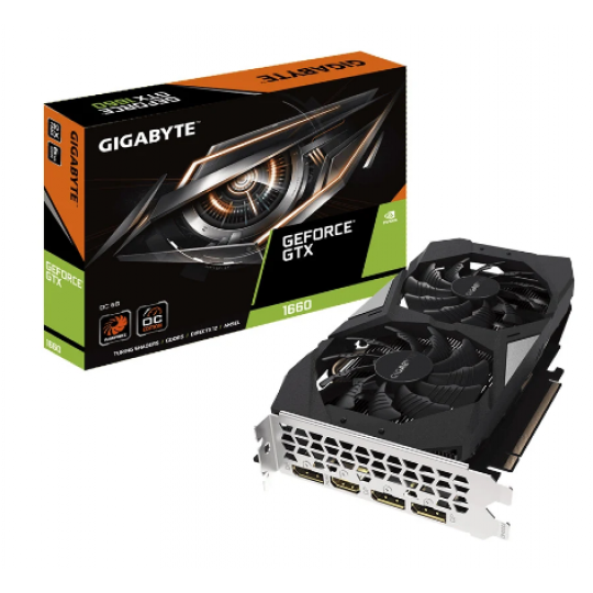Card màn hình GIGABYTE GeForce GTX 1660 6GB GDDR5 OC (GV-N1660OC-6GD)