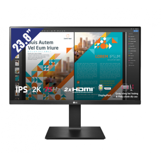 Màn hình LCD LG 24QP550-B (2560 x 1440/IPS/75Hz/5 ms/FreeSync)