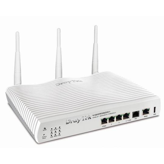 ADSL2/2+ Router, Load Balancing, VPN Server, Wireless N DrayTek Vigor2820n