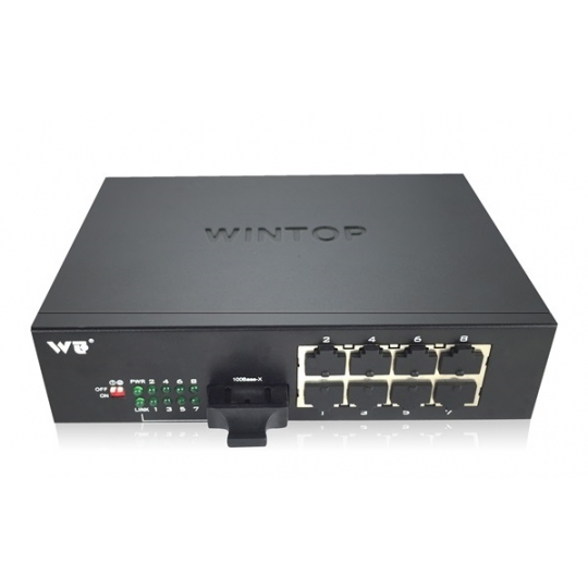  Switch WINTOP YT-DS209-1F8T 8-Port 10/100Base-T(X) + 1-Port 100Base-F(X)