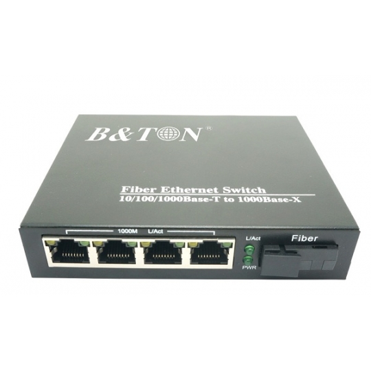 Chuyển đổi Quang-Điện Media Converter Unmanaged Fiber Switch BTON BT-924GS-20A/B