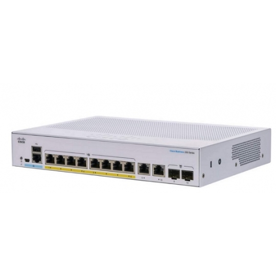 Switch CISCO CBS250-8FP-E-2G-EU 10-Port Gigabit Ethernet PoE Unmanaged 