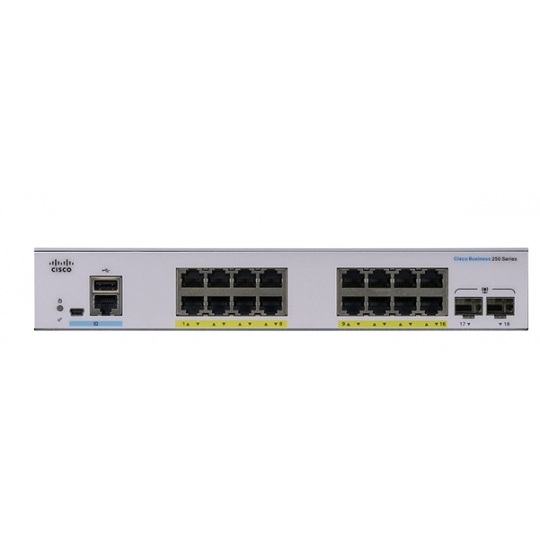  Switch CISCO CBS250-16P-2G-EU 18-Port Gigabit Ethernet PoE Unmanaged
