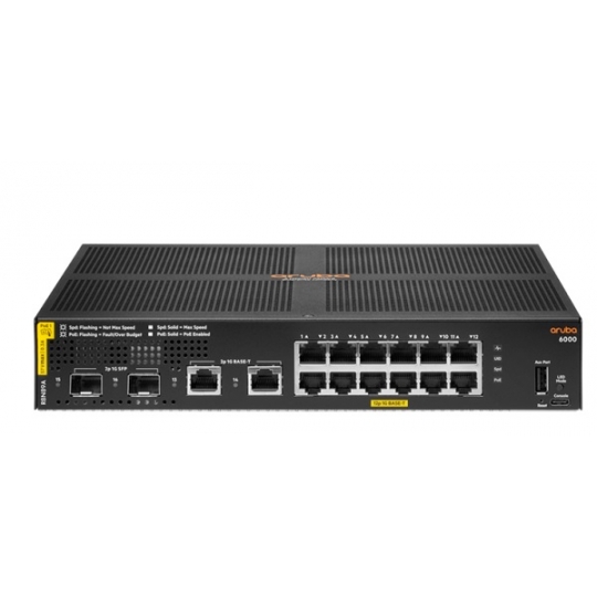HP Aruba 6000 12G Class4 PoE 2G/2SFP 139W Switch R8N89A