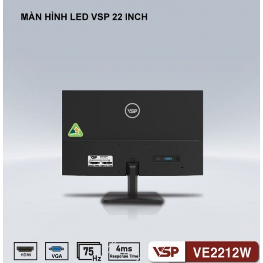 Màn Hình Phẳng VSP 22" Led Monitor VE2212W FHD/VA/75Hz